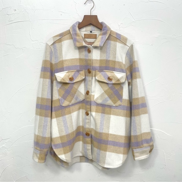 Blank NYC Mountain Top White Multi Plaid Shacket - Picture 6 of 16